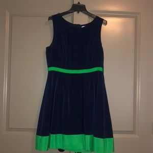 Navy and Green dress